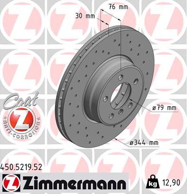 Zimmermann 450.5219.52 - Disque de frein cwaw.fr