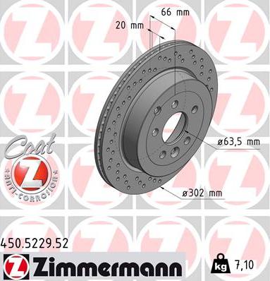 Zimmermann 450.5229.52 - Disque de frein cwaw.fr