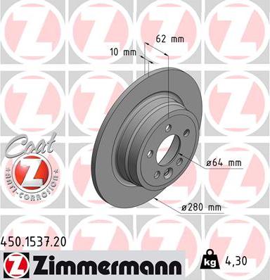 Zimmermann 450.1537.20 - Disque de frein cwaw.fr