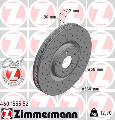 Zimmermann 460.1555.52 - Disque de frein cwaw.fr