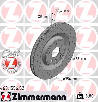 Zimmermann 460.1556.52 - Disque de frein cwaw.fr