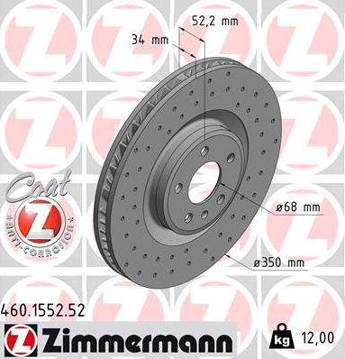 Zimmermann 460.1552.52 - Disque de frein cwaw.fr