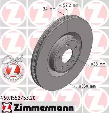 Zimmermann 460.1552.20 - Disque de frein cwaw.fr