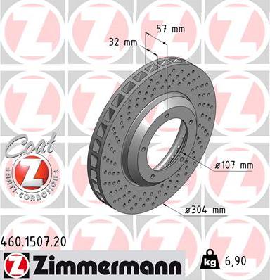 Zimmermann 460.1507.20 - Disque de frein cwaw.fr