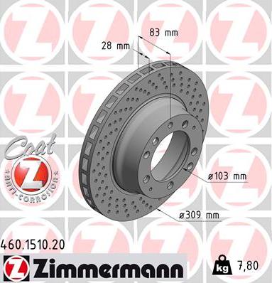 Zimmermann 460.1510.20 - Disque de frein cwaw.fr