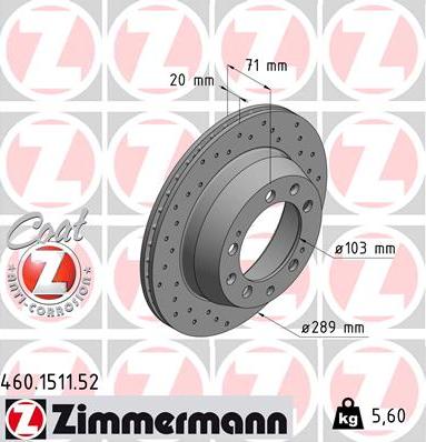 Zimmermann 460.1511.52 - Disque de frein cwaw.fr