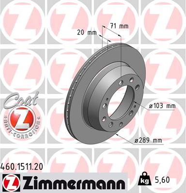 Zimmermann 460.1511.20 - Disque de frein cwaw.fr