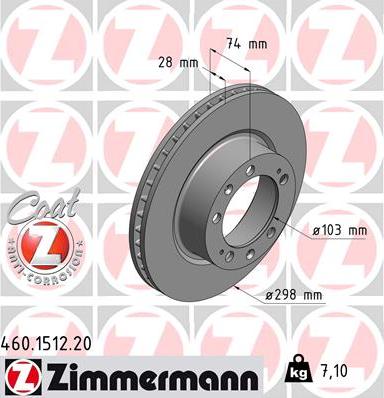 Zimmermann 460.1512.20 - Disque de frein cwaw.fr