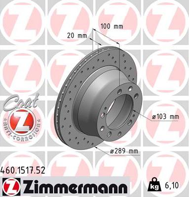 Zimmermann 460.1517.52 - Disque de frein cwaw.fr