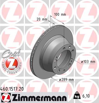 Zimmermann 460.1517.20 - Disque de frein cwaw.fr