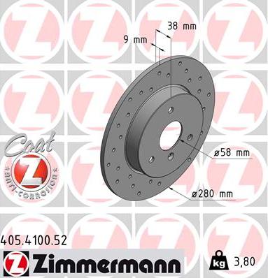 Zimmermann 405.4100.52 - Disque de frein cwaw.fr