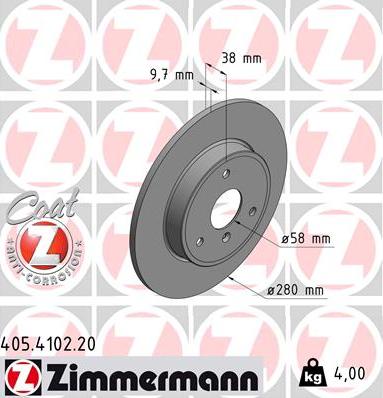 Zimmermann 405.4102.20 - Disque de frein cwaw.fr