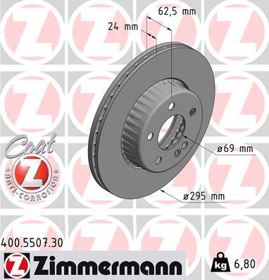 Zimmermann 400.5507.30 - Disque de frein cwaw.fr