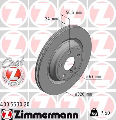 Zimmermann 400.5530.20 - Disque de frein cwaw.fr