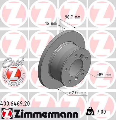 Zimmermann 400.6469.20 - Disque de frein cwaw.fr