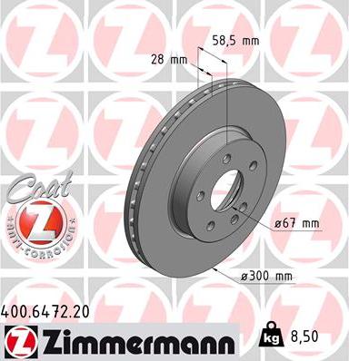 Zimmermann 400.6472.20 - Disque de frein cwaw.fr