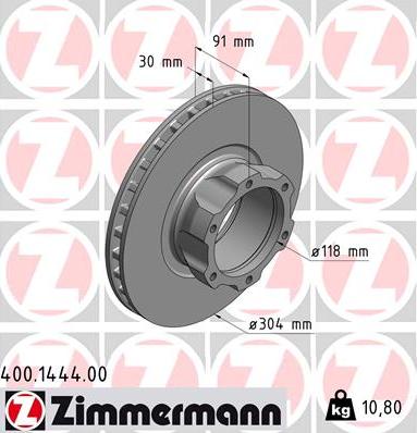 Zimmermann 400.1444.00 - Disque de frein cwaw.fr