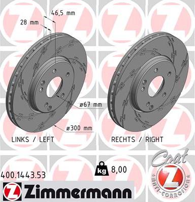 Zimmermann 400.1443.53 - Disque de frein cwaw.fr