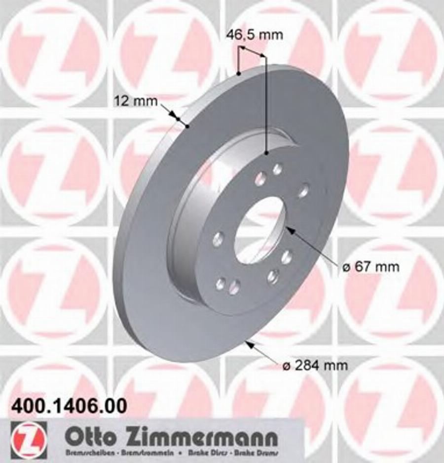 Zimmermann 400 1406 00 - Disque de frein cwaw.fr