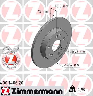 Zimmermann 400.1406.20 - Disque de frein cwaw.fr