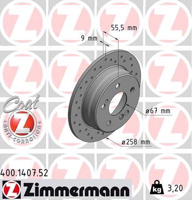 Zimmermann 400.1407.52 - Disque de frein cwaw.fr