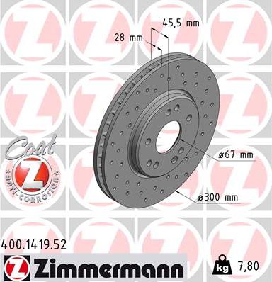 Zimmermann 400.1419.52 - Disque de frein cwaw.fr