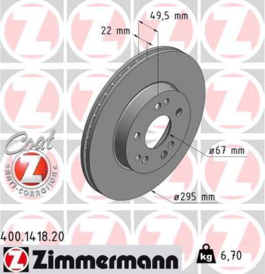 Zimmermann 400.1418.20 - Disque de frein cwaw.fr