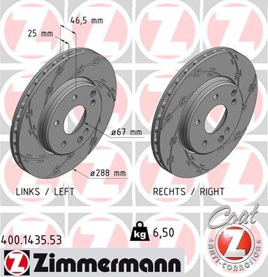 Zimmermann 400.1435.53 - Disque de frein cwaw.fr