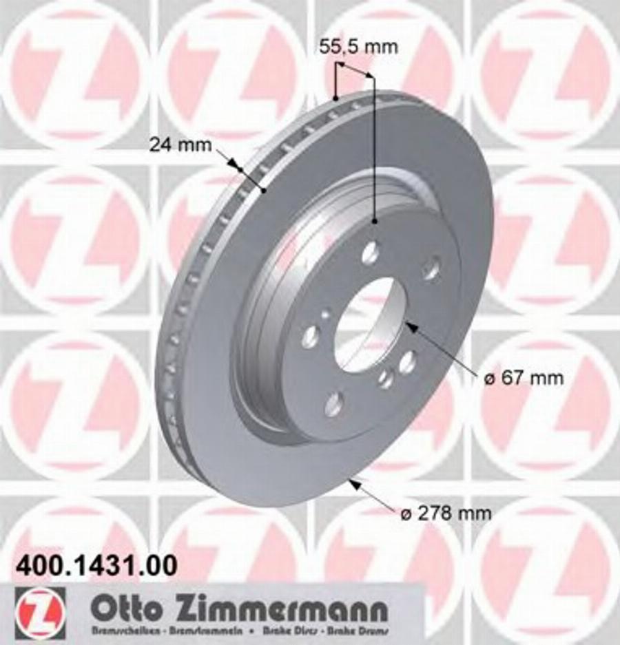 Zimmermann 400.1431.00 - Disque de frein cwaw.fr