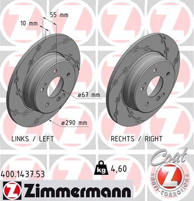 Zimmermann 400.1437.53 - Disque de frein cwaw.fr