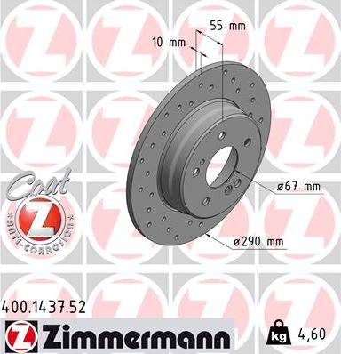 Zimmermann 400.1437.52 - Disque de frein cwaw.fr