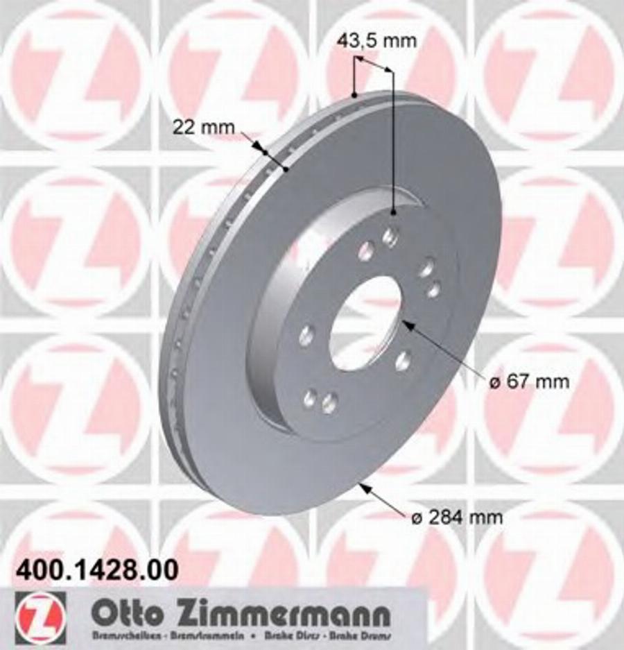 Zimmermann 400.1428.00 - Disque de frein cwaw.fr