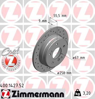 Zimmermann 400.1427.52 - Disque de frein cwaw.fr