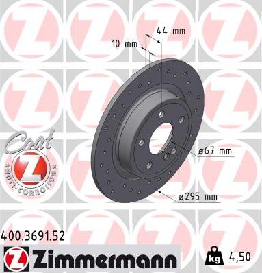 Zimmermann 400.3691.52 - Disque de frein cwaw.fr