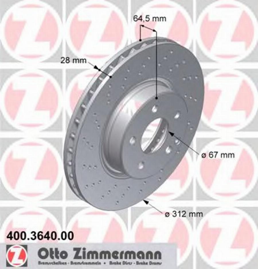 Zimmermann 400.3640.00 - Disque de frein cwaw.fr