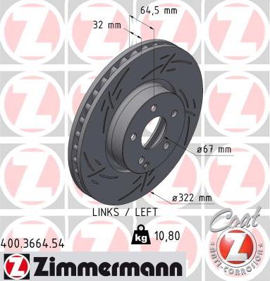 Zimmermann 400.3664.54 - Disque de frein cwaw.fr