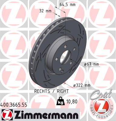 Zimmermann 400.3664.55 - Disque de frein cwaw.fr