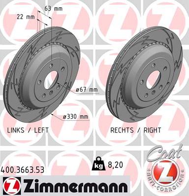 Zimmermann 400.3663.53 - Disque de frein cwaw.fr