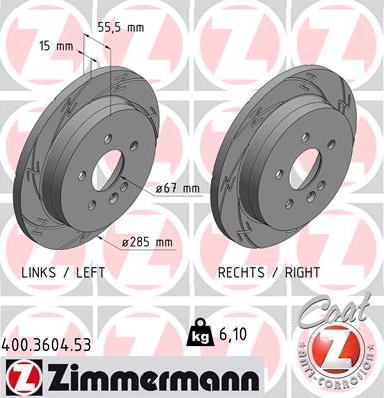 Zimmermann 400.3604.53 - Disque de frein cwaw.fr