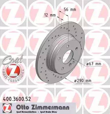 Zimmermann 400.3600.52 - Disque de frein cwaw.fr