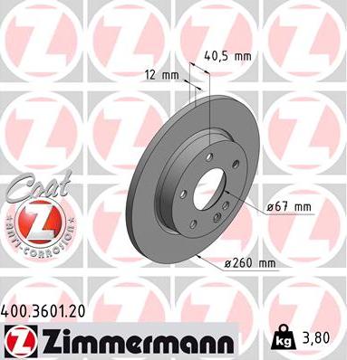 Zimmermann 400.3601.20 - Disque de frein cwaw.fr