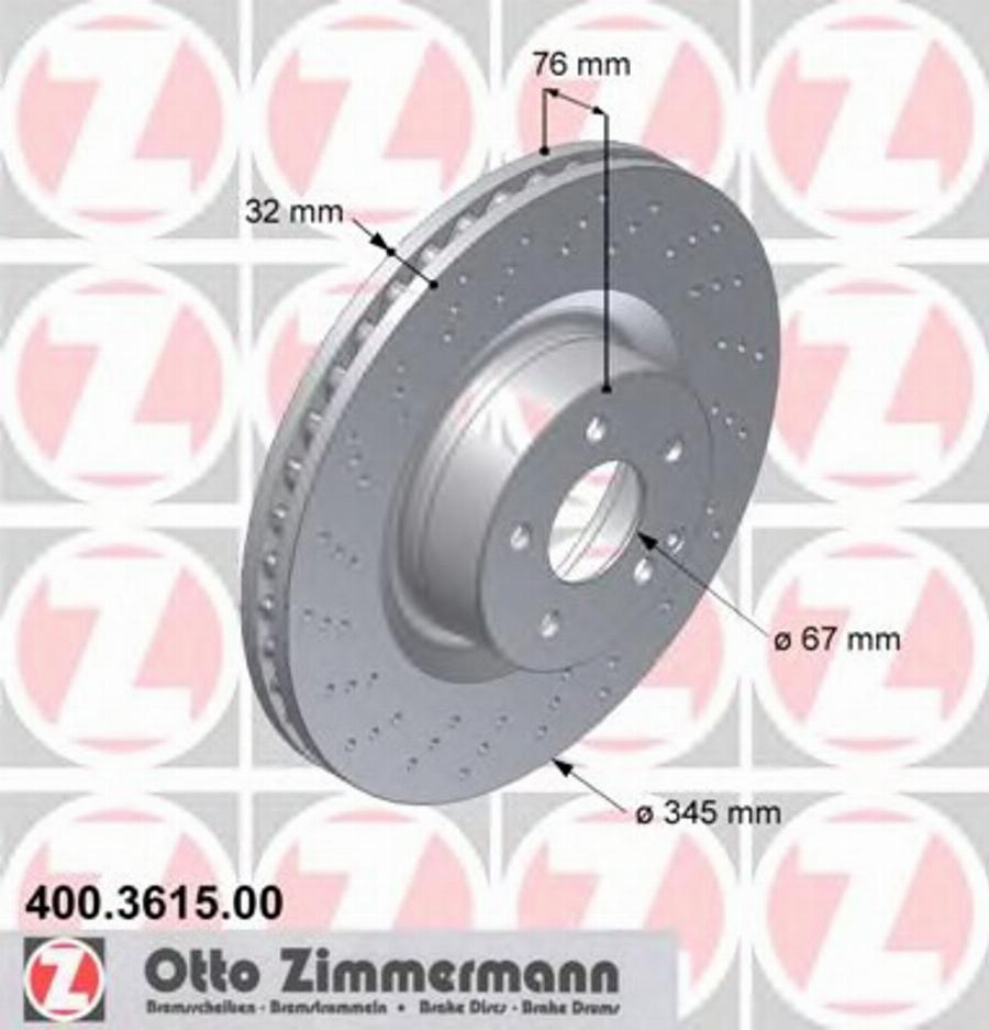 Zimmermann 400.3615.00 - Disque de frein cwaw.fr