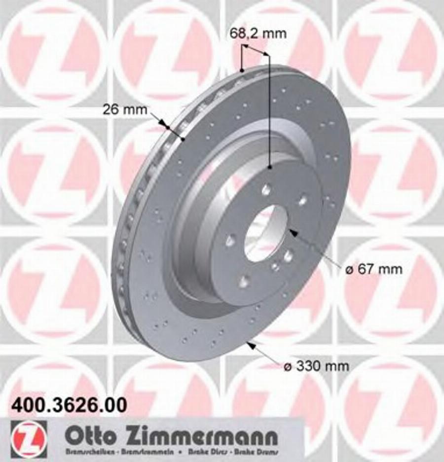 Zimmermann 400.3626.00 - Disque de frein cwaw.fr