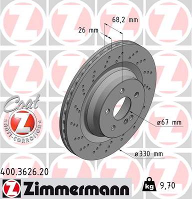 Zimmermann 400.3626.20 - Disque de frein cwaw.fr