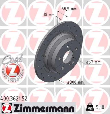 Zimmermann 400.3621.52 - Disque de frein cwaw.fr