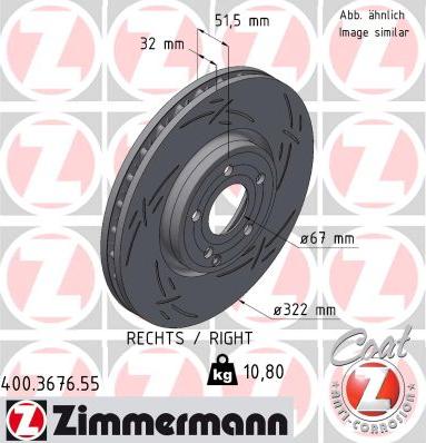 Zimmermann 400.3676.55 - Disque de frein cwaw.fr