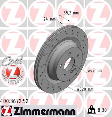 Zimmermann 400.3672.52 - Disque de frein cwaw.fr