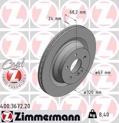 Zimmermann 400.3672.20 - Disque de frein cwaw.fr