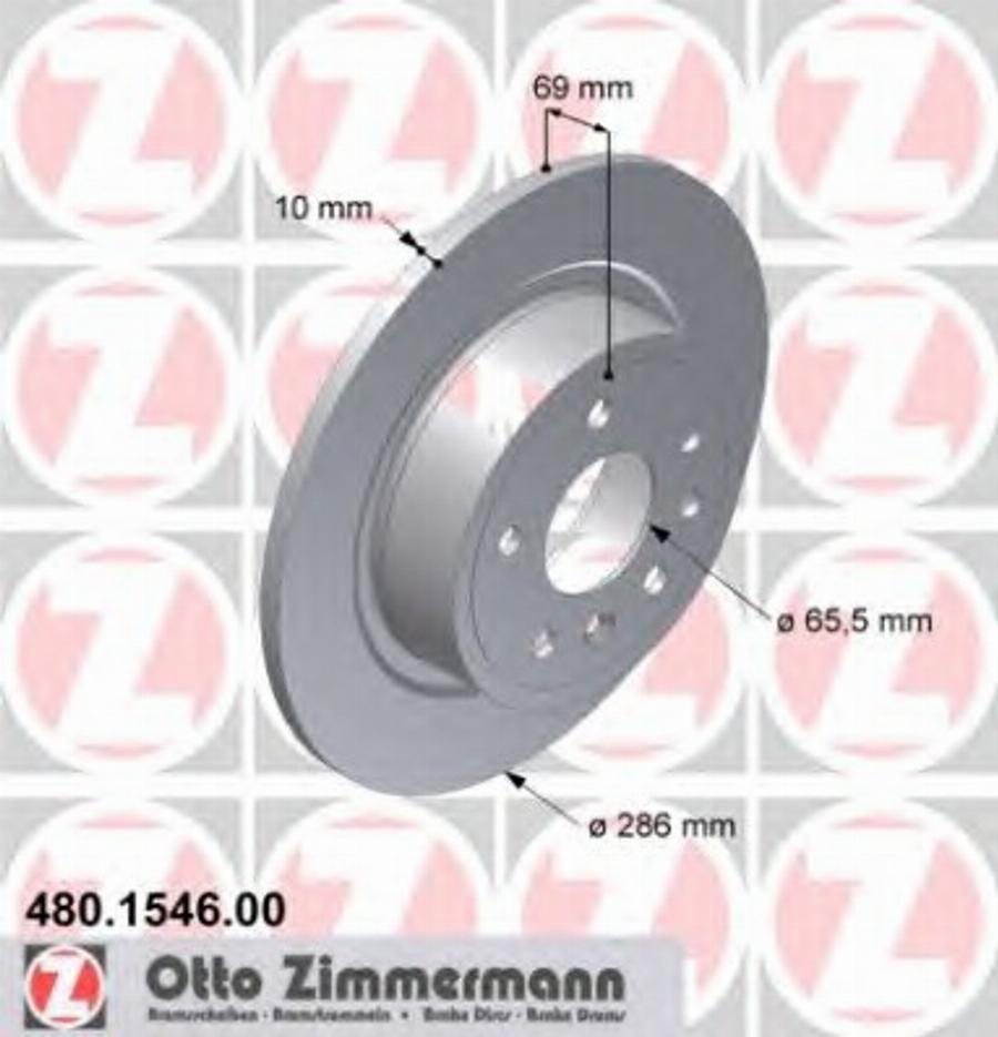 Zimmermann 480 1546 00 - Disque de frein cwaw.fr