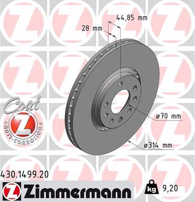 Zimmermann 430.1499.20 - Disque de frein cwaw.fr